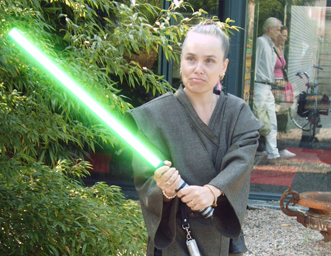 JML als Jedi Master Lucia.